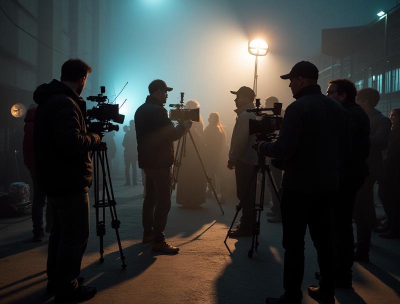Film Production Team on Set